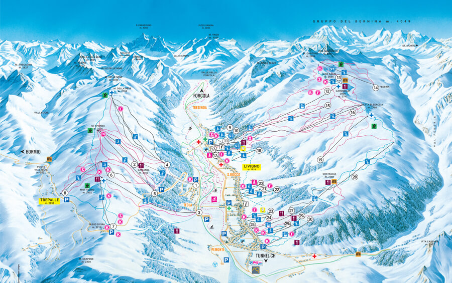 impianti di risalita a livigno guida completa mappa impianti
