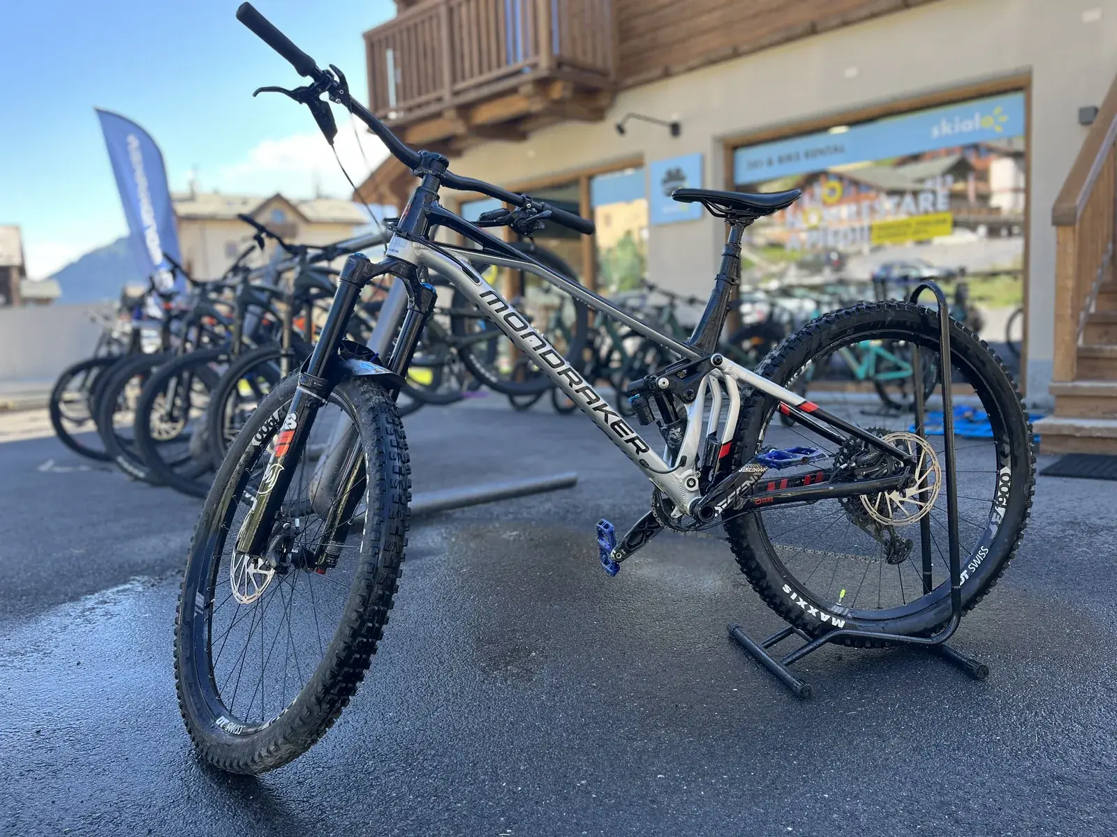 A rental MTB ready for pick-up